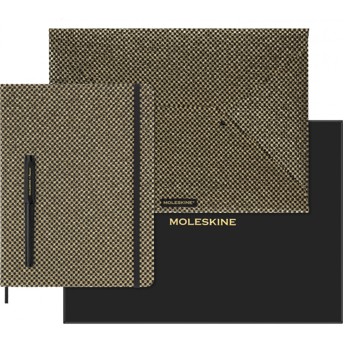 Набор MOLESKINE LIMITED EDITION PRECIOUS & ETHICAL SHINE еженедельник/ручка перьевая/папка-конверт XLarge, ручка Kaweco, золотистый LEHSHINEUNDBUNDG